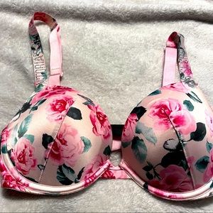 Pink bombshell push up bra